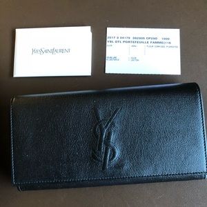 YSL chevrette belle de jour clutch wallet